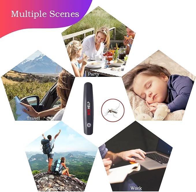 Mosquito Bite Helper - Insect Bite Relief, Useful for Summer, Helps Children, Insect Bites, Adults, Irritation, Itching, Neutralizer, Relieve Stings (cell operated) - Image 7