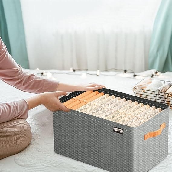 Folding Storage Bag Clothing Storage Basket Multipurpose (random color) - Image 3