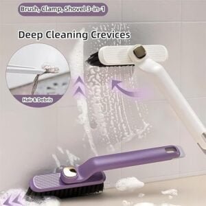 Multi-Function Rotating Crevice Cleaning Brush,360 Degree No Dead Corners Household Hard Bristle Crevice Gap Cleaning Tool for Door Window Track Groove Rail Kitchen Bathroom (Random color)