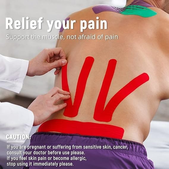 Kinesiology Tape Muscle Bandage Sports Cotton Elastic Adhesive Strain Injury Tape Knee Muscle Pain Relief Stickers (Random Colors) - Image 21