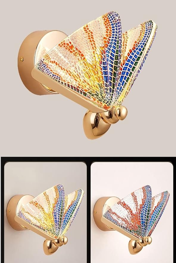 Led Acrylic Multi Color Butterfly Wall Light Bedside Sconce Lamp Lighting Nightlight Gold | Home & Garden | Lamps, Lighting Wall Fixtures - Image 7