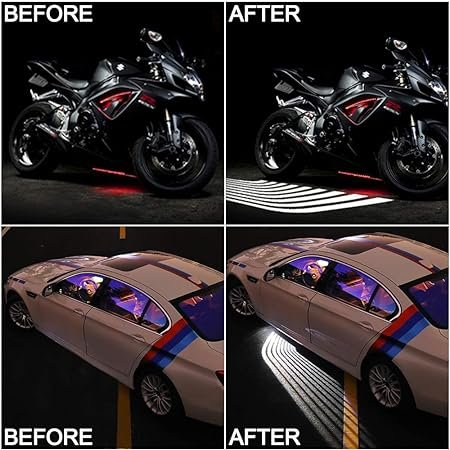 2PCS Motorcycle & Car Welcome Light Door Courtesy Lights With Projector Led Carpet Underglow For Car Motorcycle Light and car - Image 5