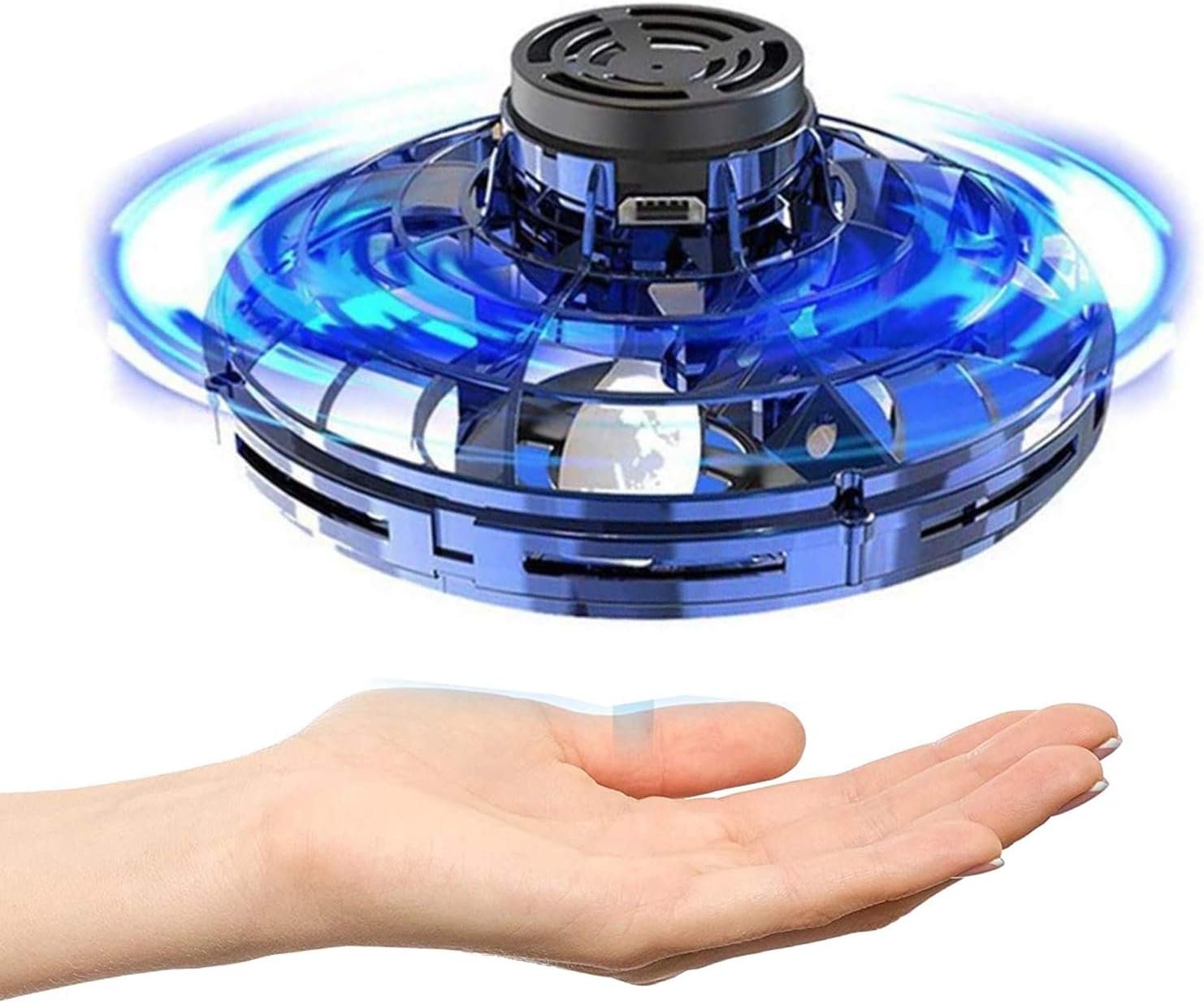Flying Spinner With LED Light, Drone for Kids Hand Operated Mini Drones for Kids, UFO Magic Toy Indoor & Outdoor Game(random color)