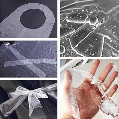 Pack Of 10 Disposable Aprons Clear Plastic Housework Approne Waterproof Gowns | disposable aprons for unisex - Image 10