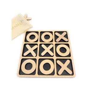 Rage-X Tic Tac Toe Wooden Board Game (random color)