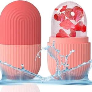 Silicone Cube Tray Shape Face Facial Ice Roller | Massage Face Roller | Frozen Facial Reusable Ice Face Roller Skincare Tool (random color)