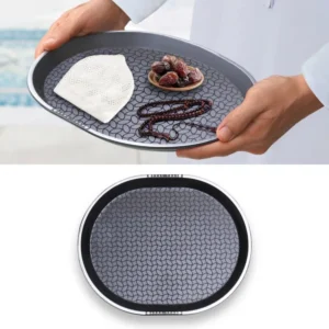 New Oval Stylish Tray In Black Color For Kitchen & Dining Decorative Tray, Oval Tray , Home Decor Premium Quality Oval Shape Serving Tray, Umrah saughat tray, hajj saughat tray