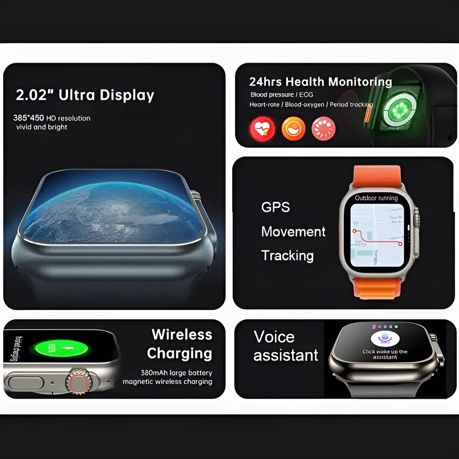 H8 Ultra Series 8 Smart watch for Outdoor Adventures (Random Colors) - Image 11