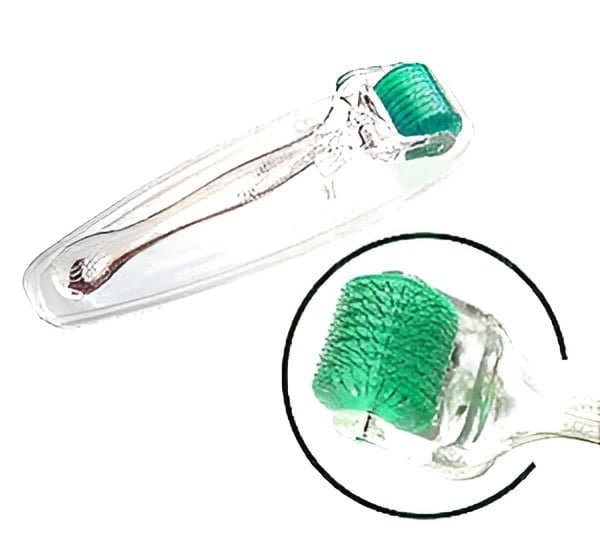 Derma Roller 2.0 Titanium Needles | Microneedling Beard Roller for Growth, Home Use for Skin Care, Face and Body Anti-aging, Wrinkle and Scar Removal, Pore Reduction, Hair Growth for Men Women