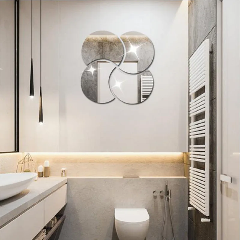 Acrylic mirror wall decoration sticker Silver color - Image 3