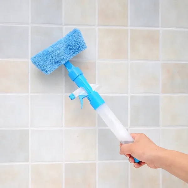 3 in 1 Fiber Wiper Sprayer  Wash, Wipe and Soak | Window Squeegee Kit, 3 in 1 Professioanl Window Squeegee Cleaning Tool with Detachable Microfiber Cloth Rubber Scraper & Sprayer, Portable Window Cleaner Combo for Car, Indoor Outdoor (Random color) - Image 4