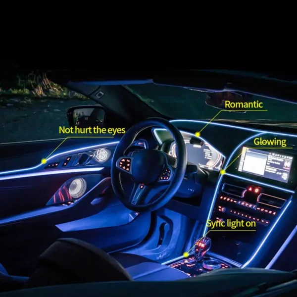 Cool Light EL Wire 3 Meter Dashboard & Interior Decoration (random color) - Image 5