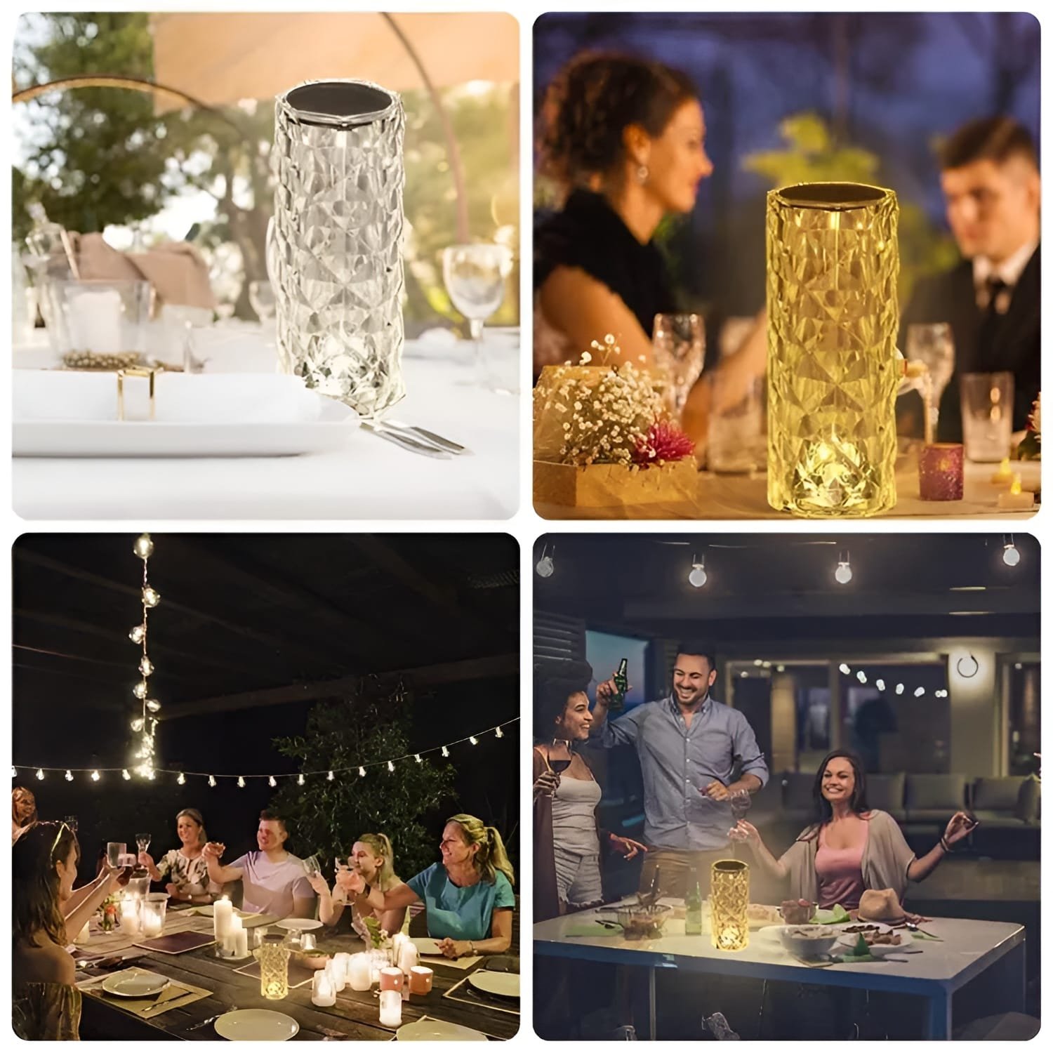 16 Colors Diamond Rose Crystal Lamp Bedside Acrylic Table Lamp | Led Diamond Touch Lamp With Remote - Image 4