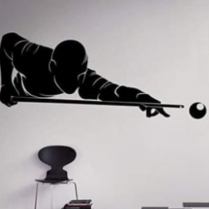 Snooker  Wall art decoration Sticker Black color