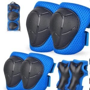 Kids/Youth Knee Pads and Elbow Pads Set with Wrist Guard 3 in 1 Kids Protective Gear Set for Kids 3-14 Years for Skateboard Roller Skating Skiing Rollerblading Cycling Biking Running Scooter