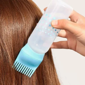 Hair Oil Comb Coloring Bottle (Random color)