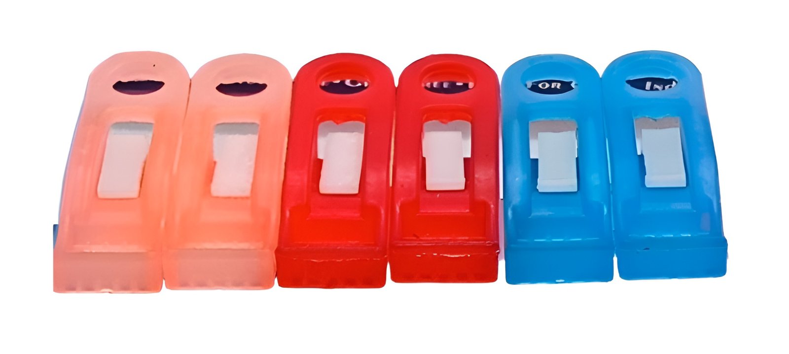 Pack of 12 Net Design Clothes Clips, Strong Clips, Laundry Clips, Note Clips (Multi-Color)