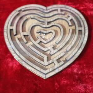 Heart Maze Wooden Shape