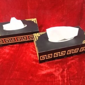 Tissue box MDF Wood+ acrylic material (Random design)