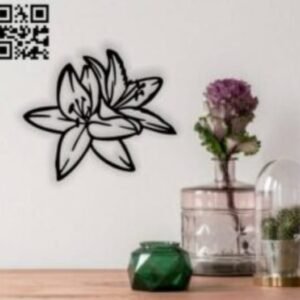 Lily flowers Wall decorations MDF Wood material