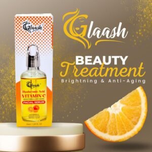 GLAASH HYALURONIC ACID VITAMIN C BRIGHTENING & ANTI-AGING FACIAL SERUM 50 ML