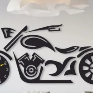Motorcycle 3D Wooden Wall Clock