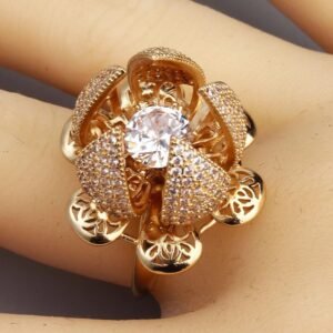 Flower Bloom Ring Open And Close Flower Rings For Women's