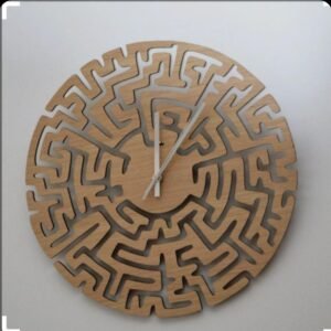 Puzzle Maze Wooden Wall Clock