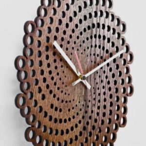 Wall Clock Spiral Wood Wall Clocks Stylish Home Accent Decor