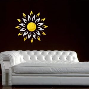 Sun shape Acrylic mirror wall stickers