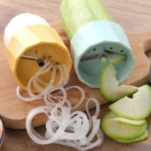 2 in 1 vegetable spiralizer: a combination of 2 different blades