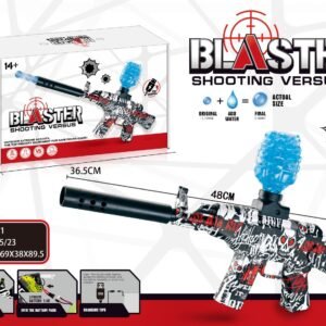 47 Gel Blaster Rechargeable Electric Machine Toygun With 1000 Pcs Gel Balls - Red for Kids