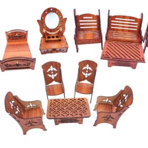 Zero Set Toy Bed And Chair Set, Complete Set For Dolls, Play Furniture Set, Wooden Furniture Set