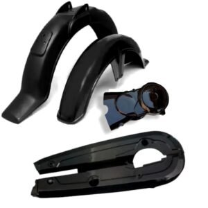 Plastic Mudguard Plus Chain Cover & Engine Cover (Black)
