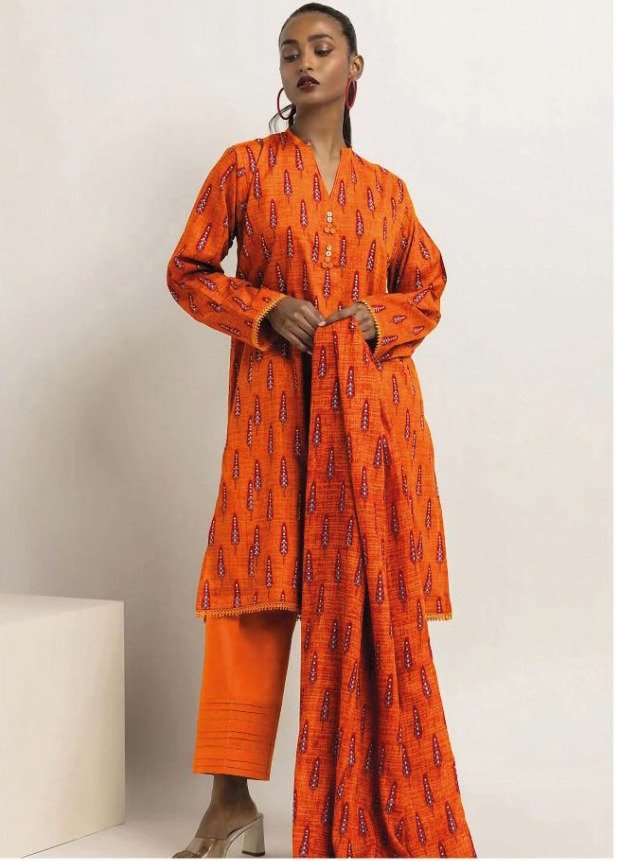 Khaadi Viscose Unstitched l 3 PIECES Casual Wear | winter 23