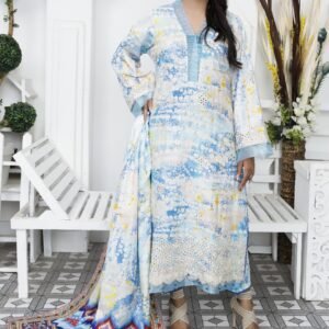 RIPPLE COLLECTION  Unstitched  3 PIECES PRINTED EMBROIDERED KHADDAR COLLECTION Party Wear | winter 23