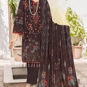BAREEZA EMBROIDERED SHAMREY  Unstitched  3 PIECES PRINTED EMBROIDERED SHAMREY COLLECTION Casual Wear | winter 23