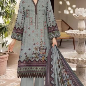 BAREEZA EMBROIDERED SHAMREY  Unstitched  3 PIECES PRINTED EMBROIDERED SHAMREY COLLECTION Casual Wear | winter 23
