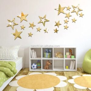 stars 24 pc set Acrylic mirror wall stickers