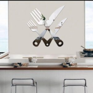 knife & Fork Kitchen Acrylic mirror wall stickers 15 inch size