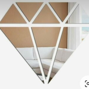 Diamond Shaped Acrylic mirror wall stickers 15 inch size