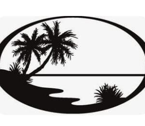 Oracal Vinyl Decal Ocean Beach Island Palm Tree Nature Wall StickerWall sticker MDF Wood material