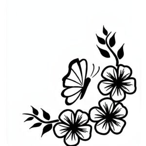 Flower  Wall sticker Wall decoration. 36×36 inch size