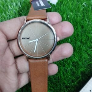 (Design 4)STRIKE BELT WATCH GOOD QUALITY  With normal box (random color)