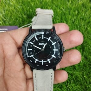 (Design  1 )STRIKE BELT WATCH GOOD QUALITY  (With normal box) (random color)