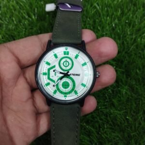 (Design 5)STRIKE BELT WATCH GOOD QUALITY  With normal box (random color)