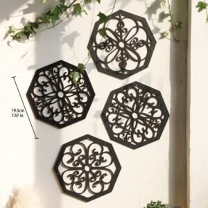 Hexagon Patterns Wall Decoration. 4 pieces
