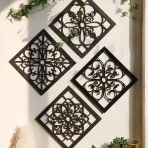 Square Shape Patterns Wall Decoration. 4 pieces