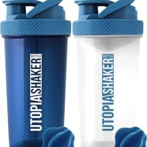 Utopia Home Fitness Sports Classic Protein Shaker Bottle (900 ml) (Random Color)