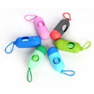 PORTABLE BABY WASTE BAG WITH 2 REFILL  (Random Color)
